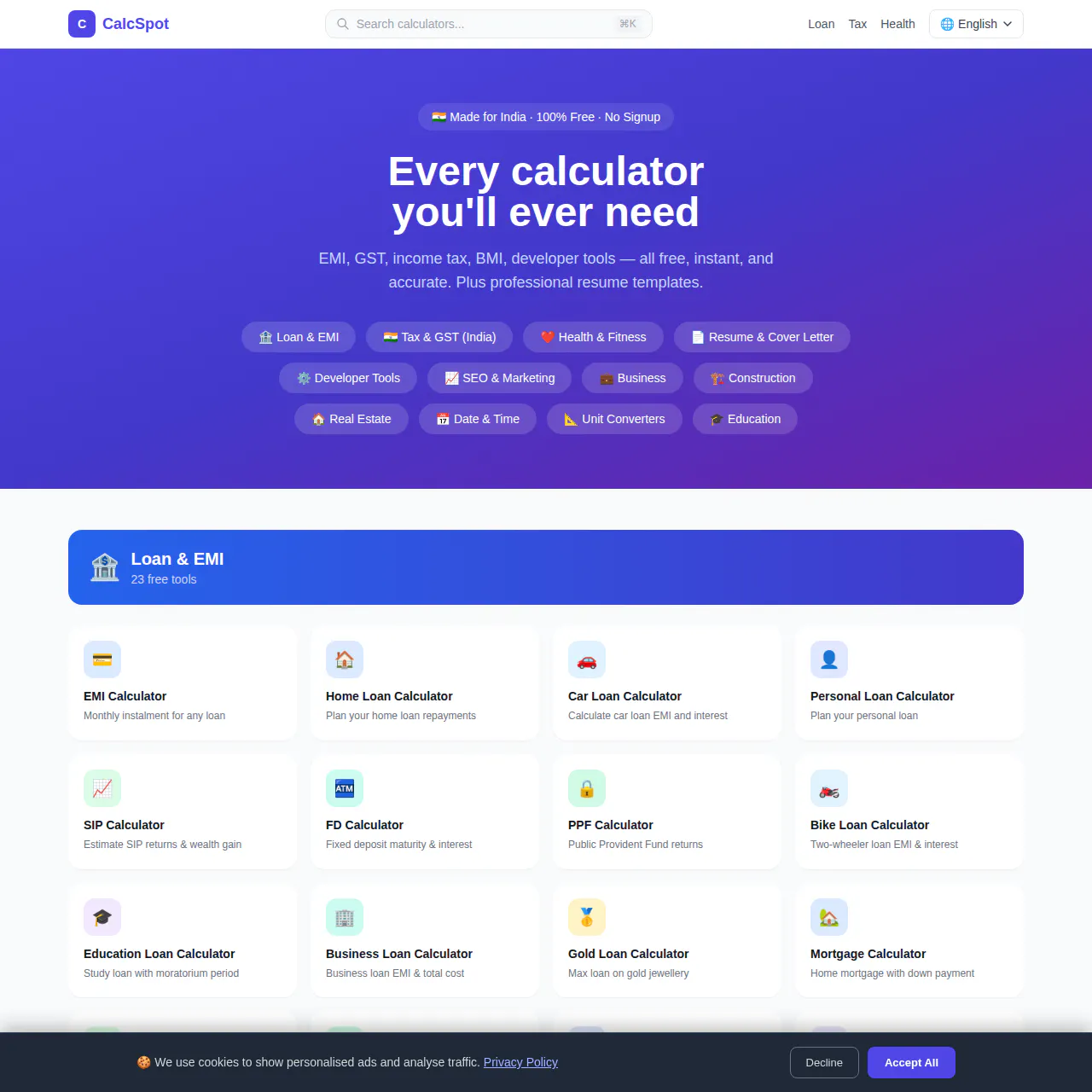 CalcSpot – Free Online Calculators gallery image