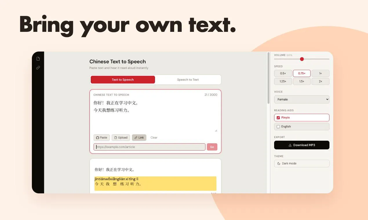 Chinese Text to Speech gallery image