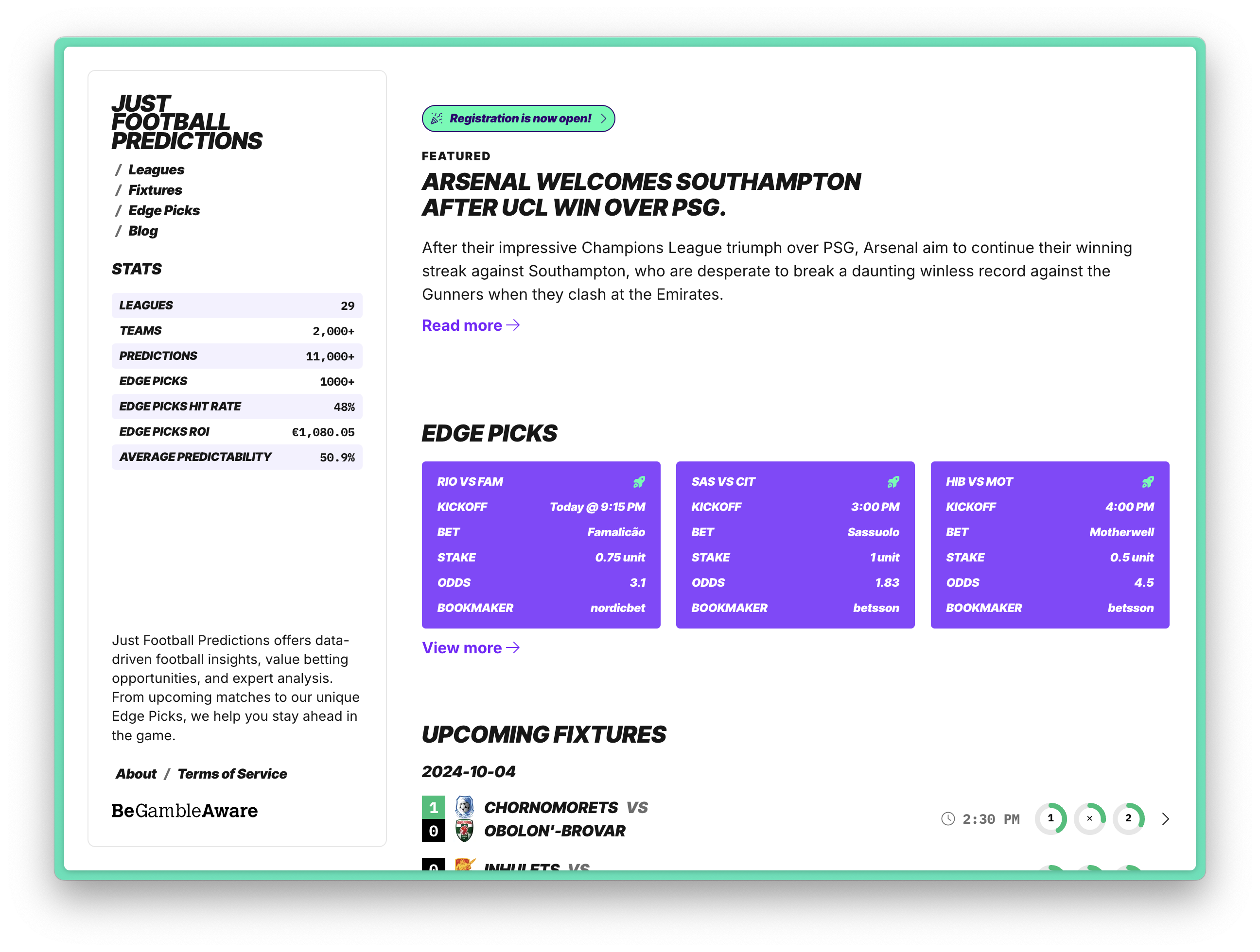 Just Football Predictions gallery image