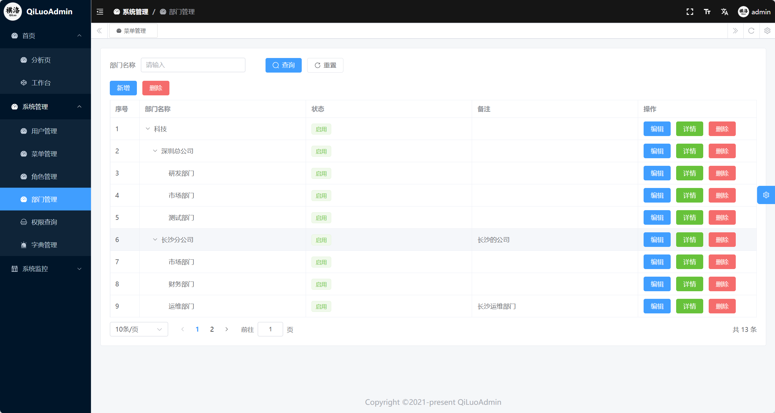 Rust QiLuo Web gallery image
