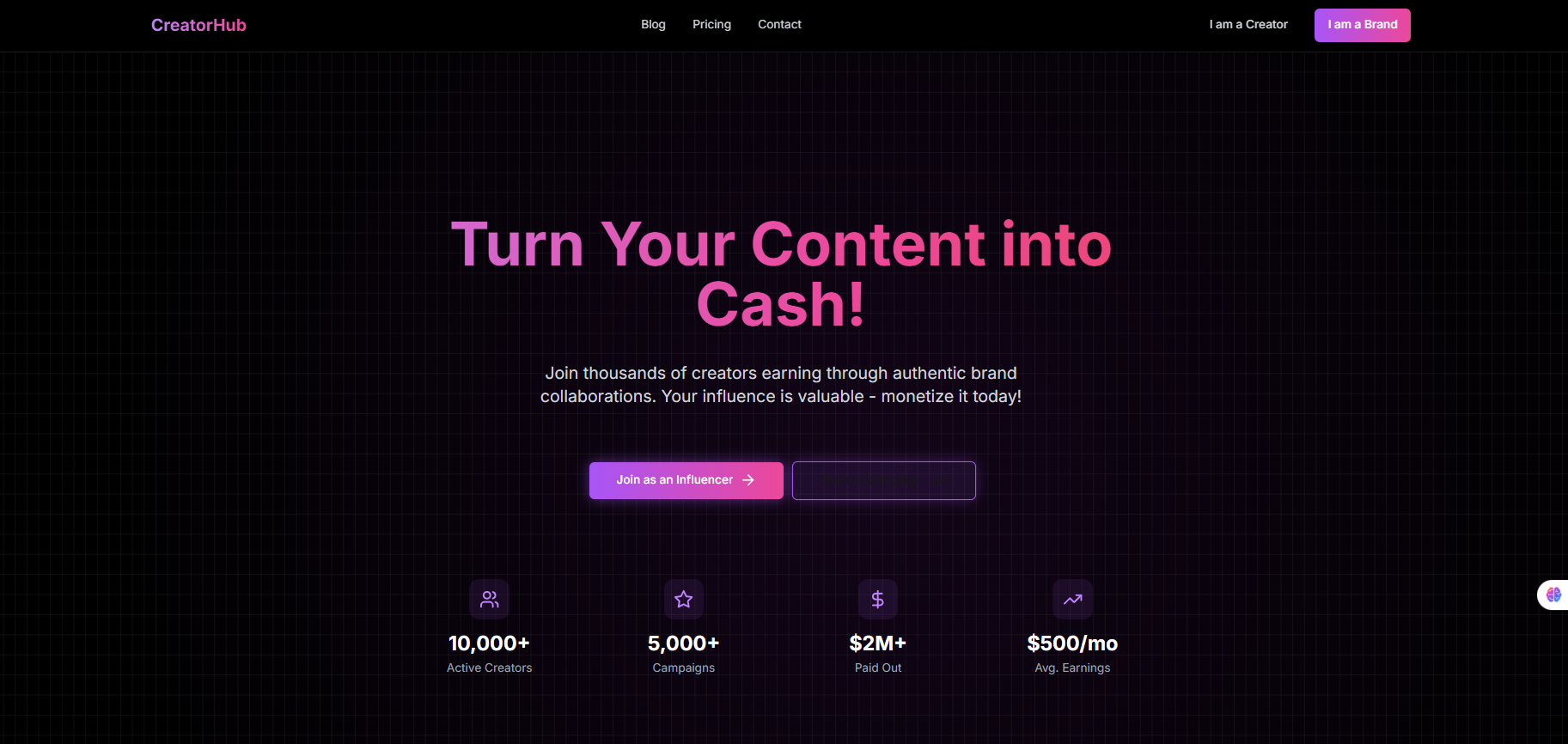 Growwithgarry의 CreatorHub - 브랜드와 제작자를 연결하는 인도에서 가장 빠른 방법 미디어 7