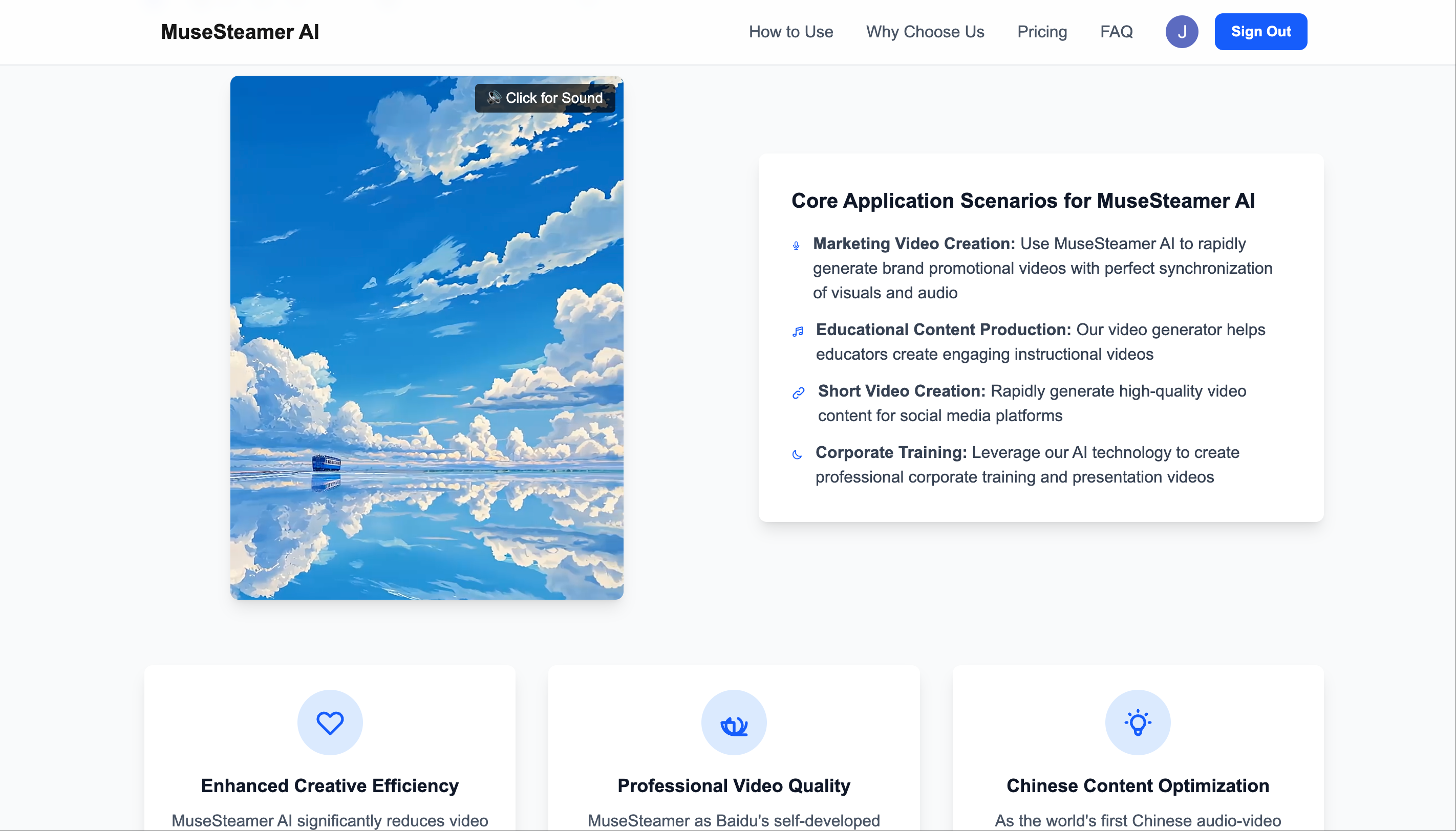 Museteameri AI - Generatore di video AI integrato audio-video media 2