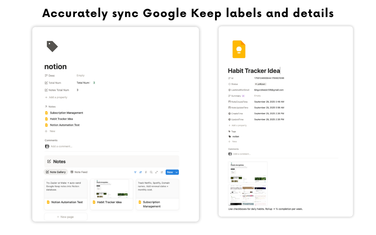 GoogleKeep2Notion - Screenshot 2 preview