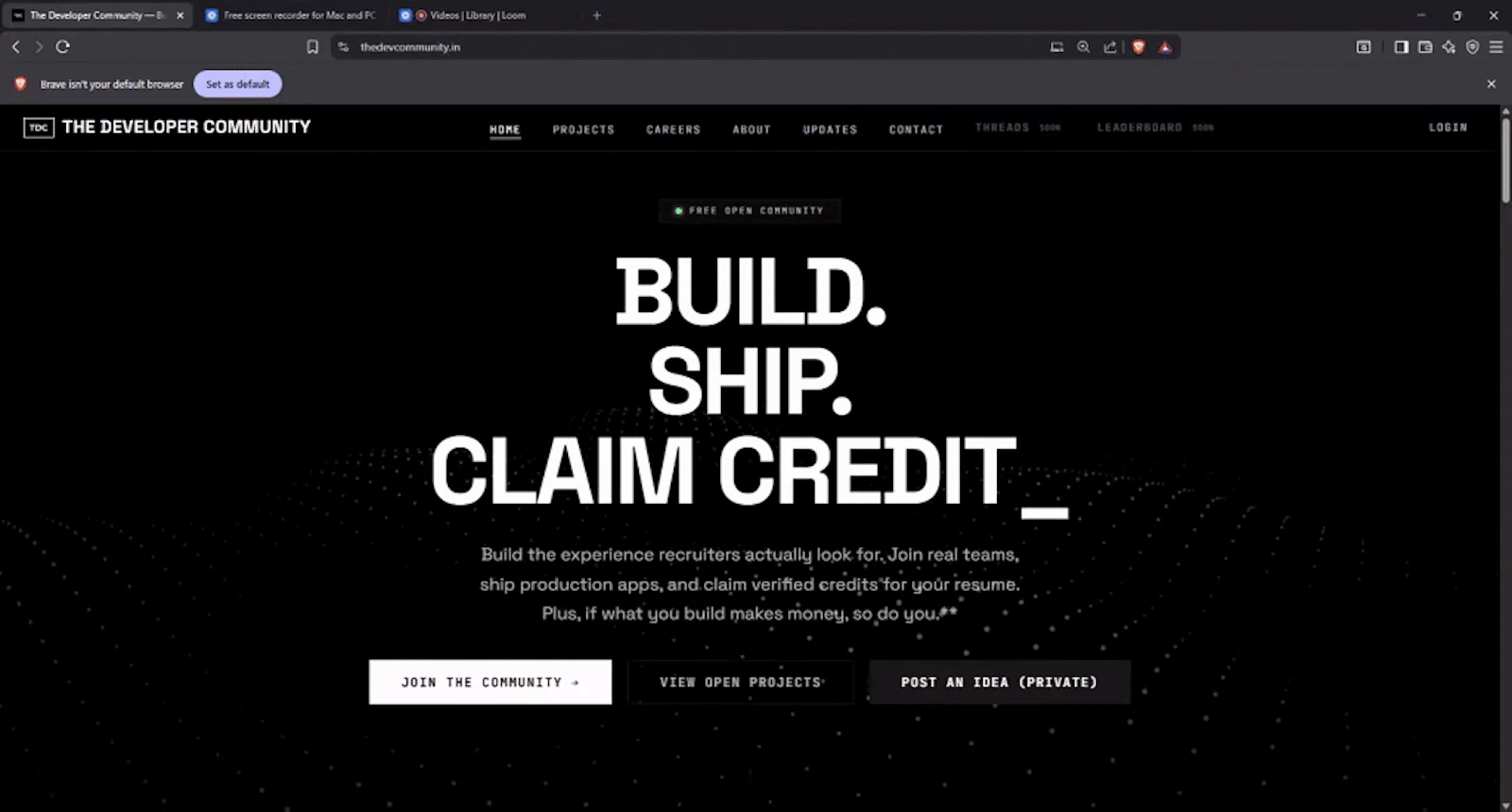 The Developer Community screenshot 1 (video preview)