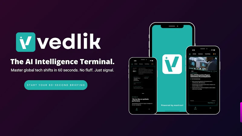 Vedlik - AI, Tech & Startup Intelligence screenshot 1