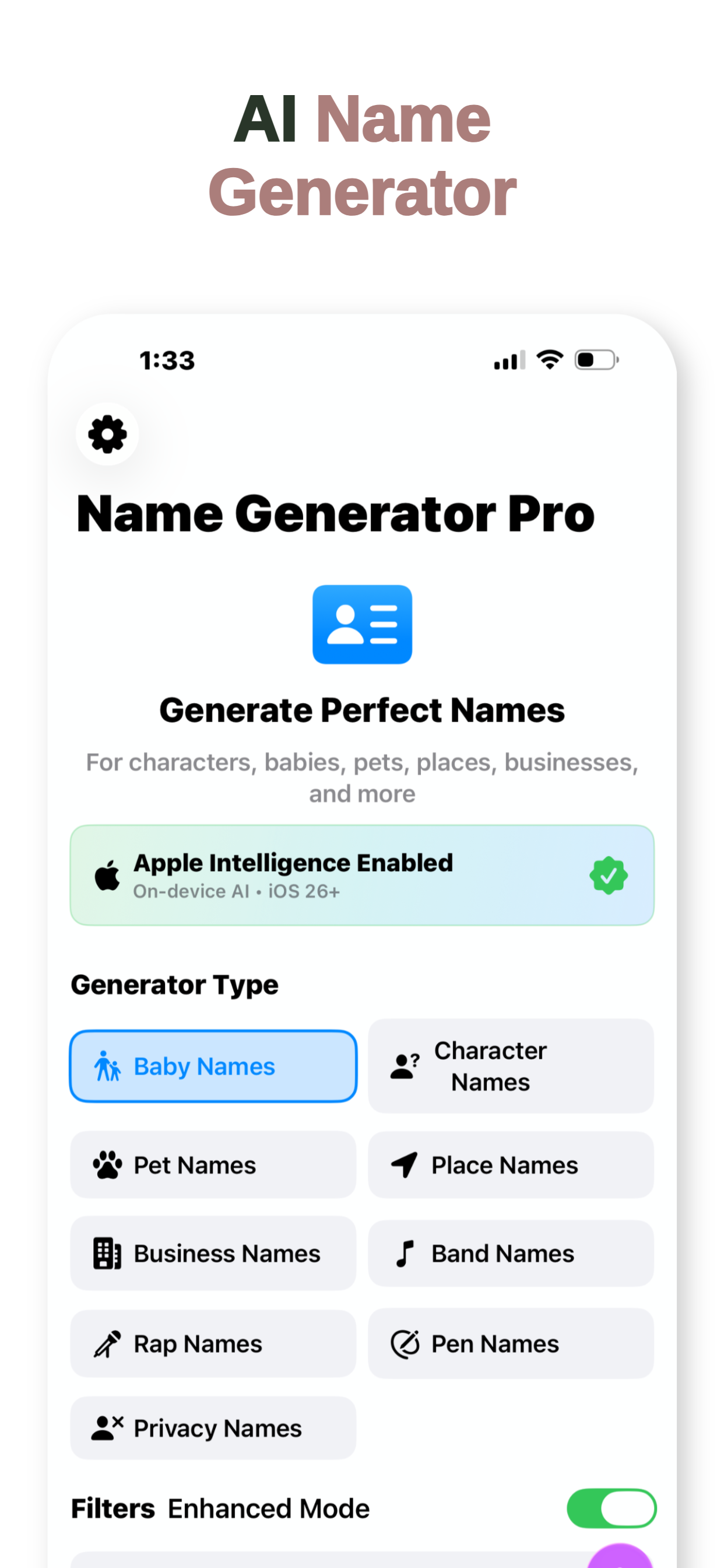 Name Generator Pro - Screenshot 3 showing product features and functionality