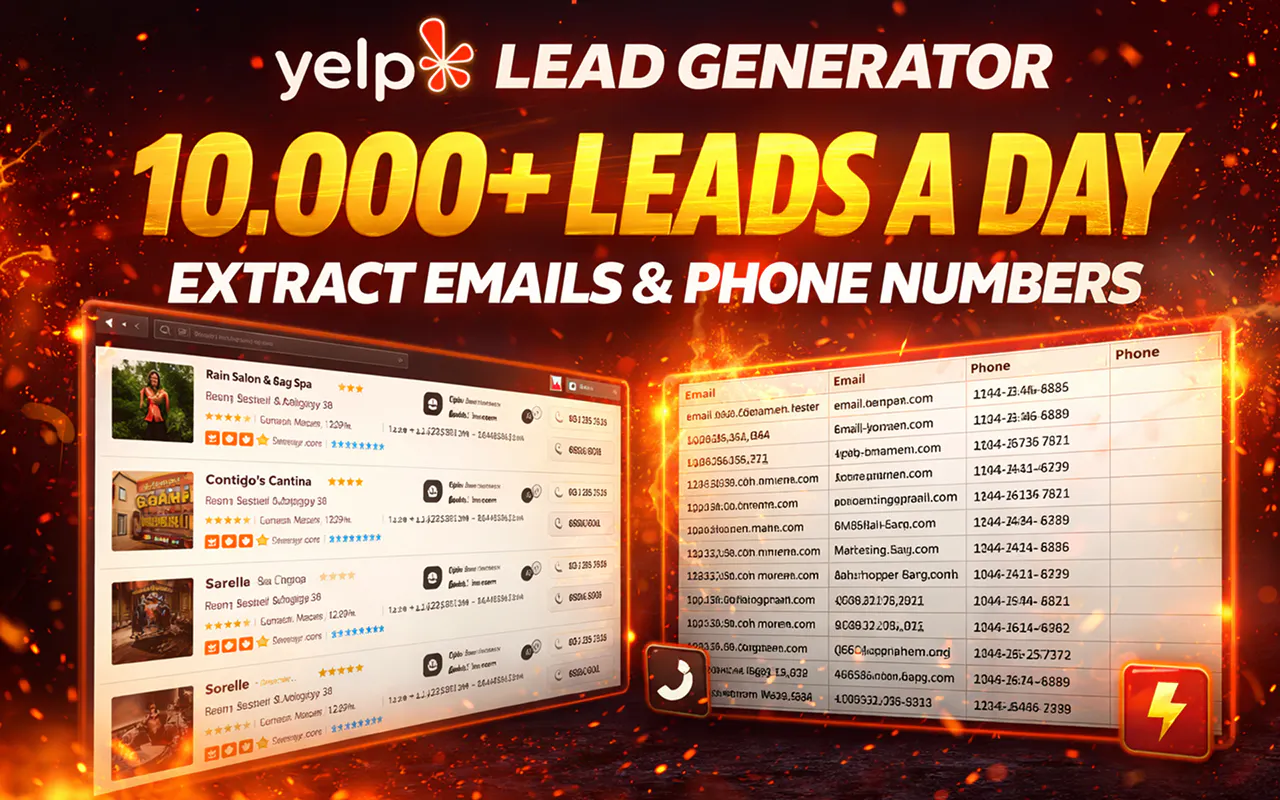 Yelp Lead Scraper のプロダクトバナー