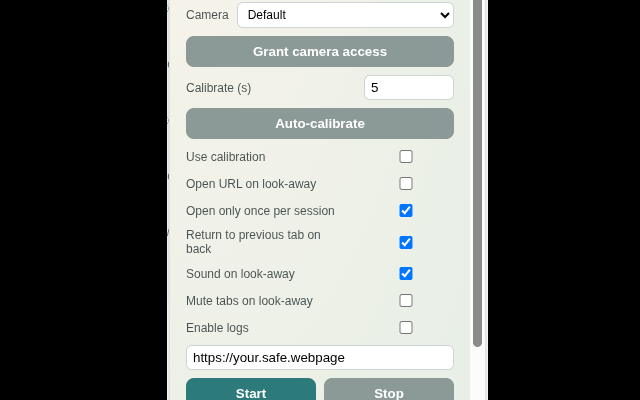 EyeLock for Chrome Extension - Main product screenshot demonstrating key features and user interface