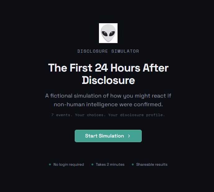 Disclosure Simulator - Main product screenshot demonstrating key features and user interface