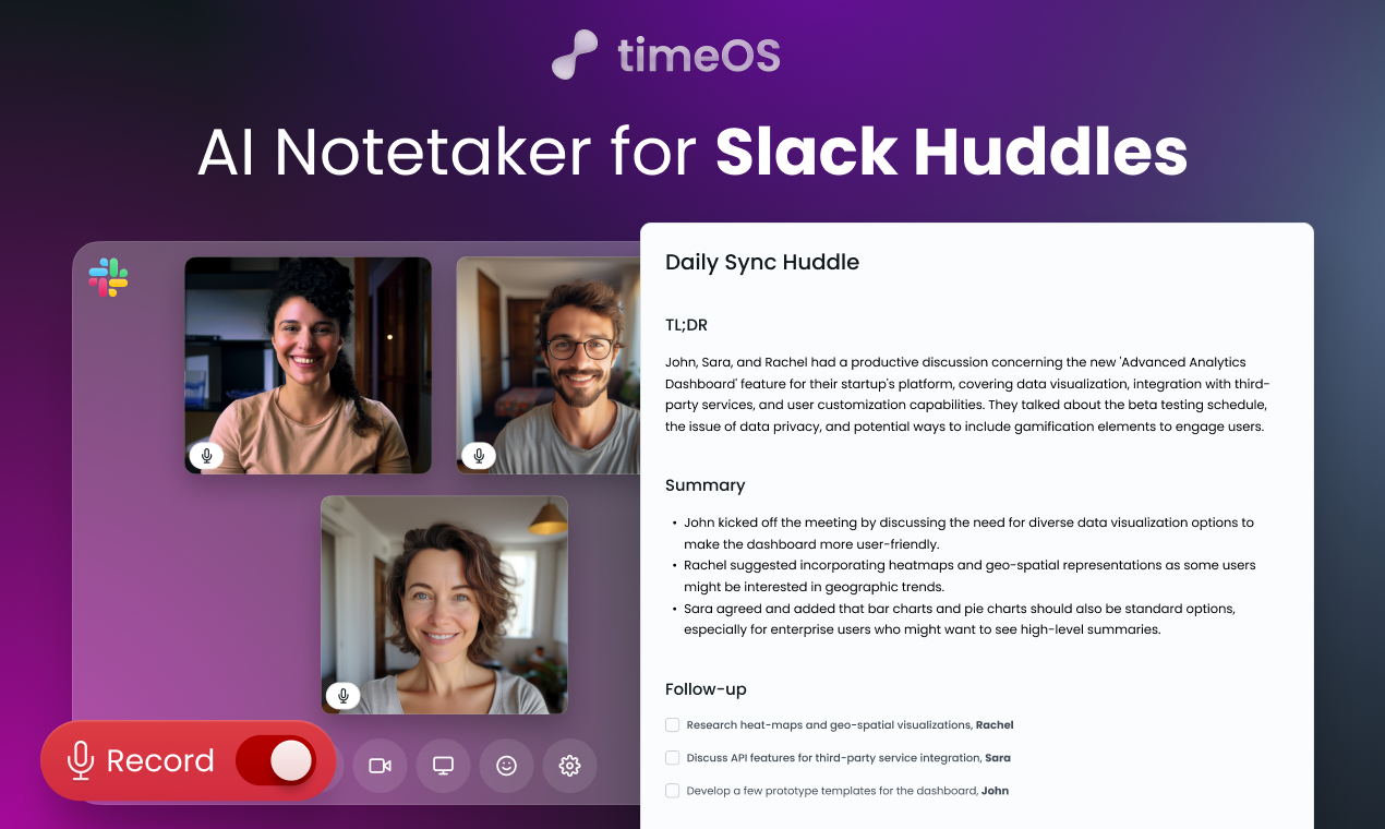 startuptile AI-Powered Slack Huddles-Record transcribe and summarize huddles