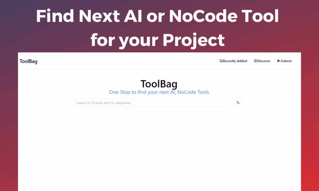 Инструмент: каталог инструмента ИИ и NOCODE - Сэкономьте сотни часов, найдите для вас лучший инструмент медиа 1