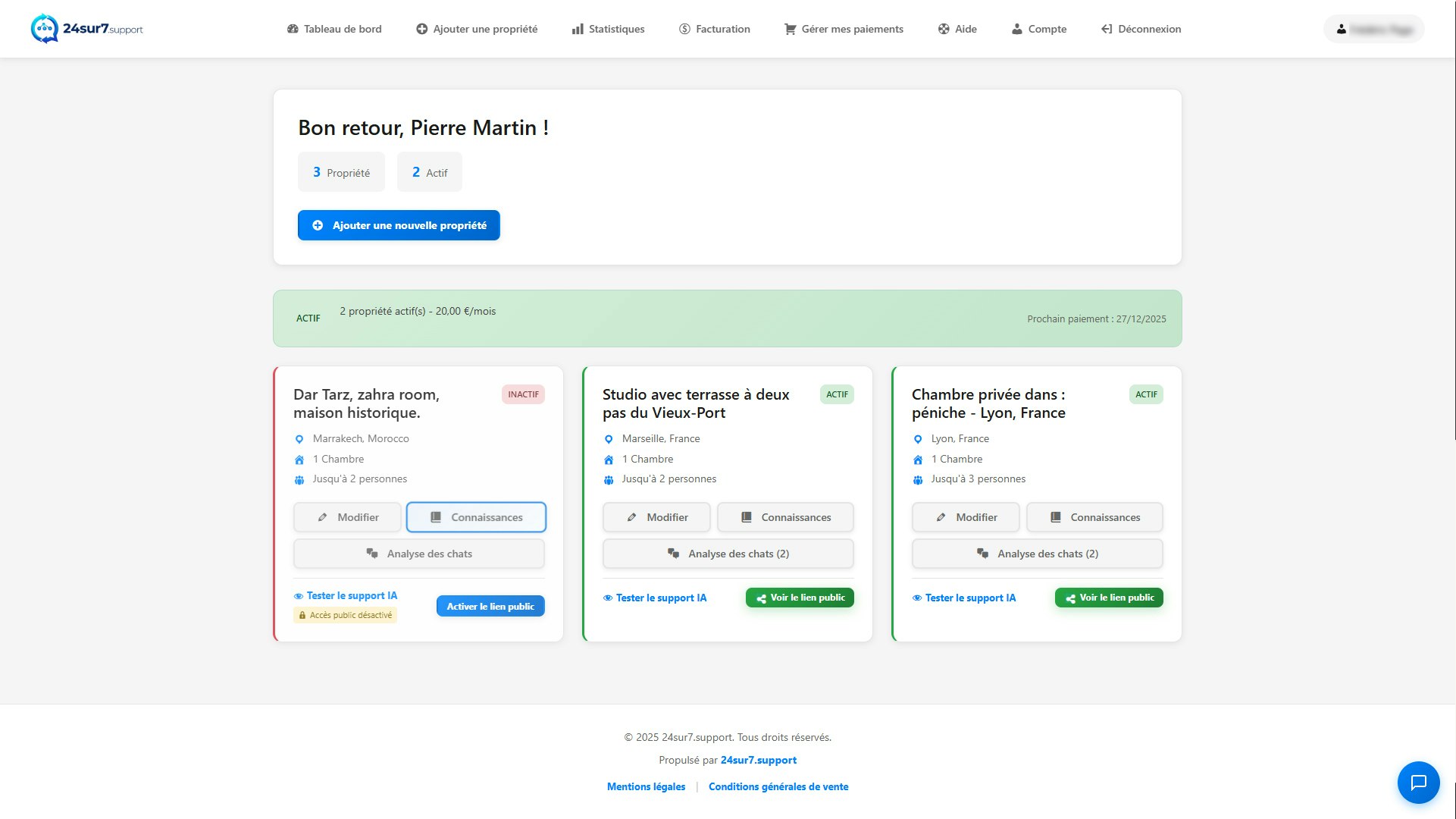 24sur7.support - Votre support IA 24/7 - Screenshot 5 showing product features and functionality