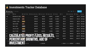 Notion Template for Investment Tracking gallery image