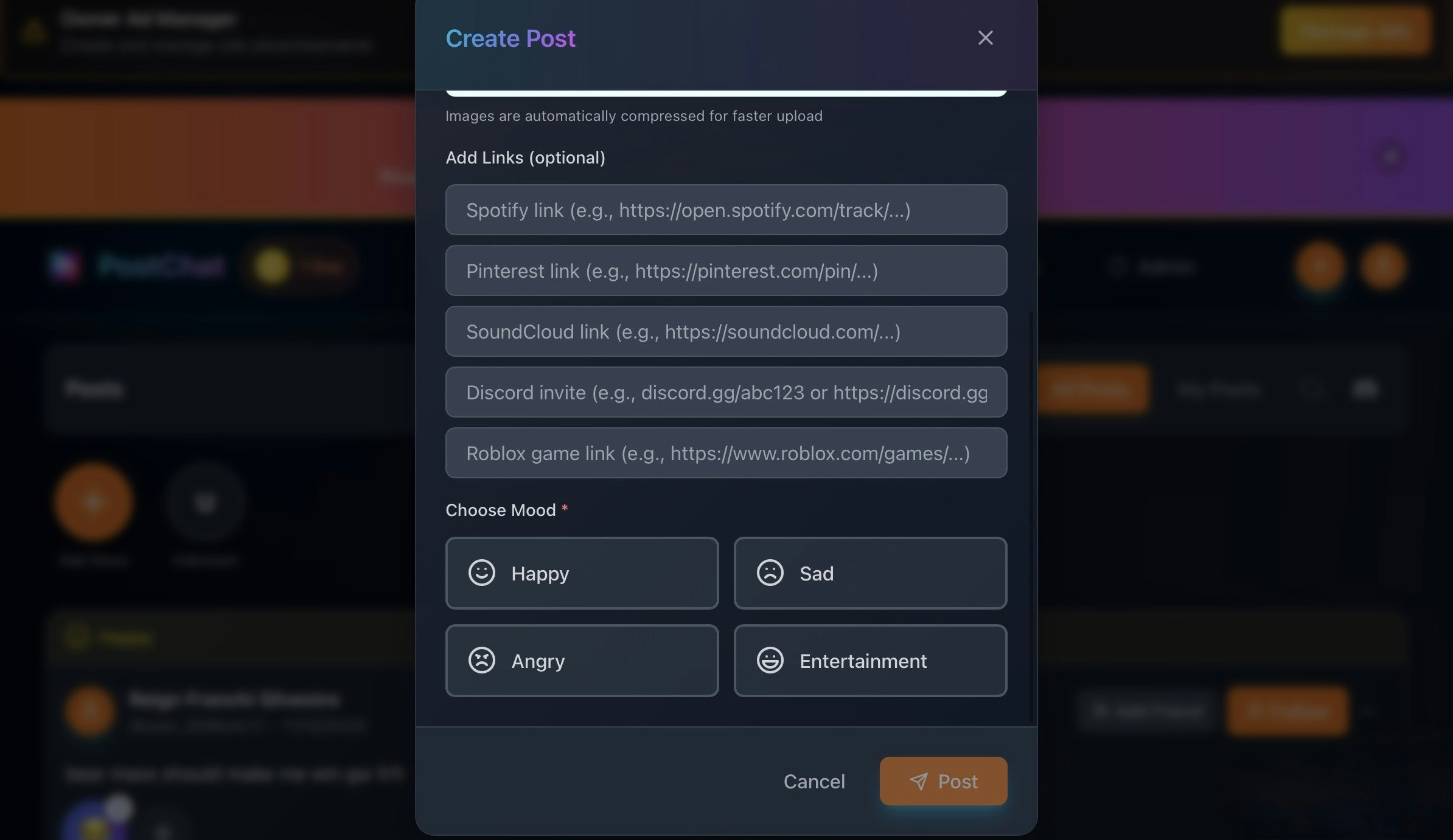 PostChat - Screenshot 3 showing product features and functionality