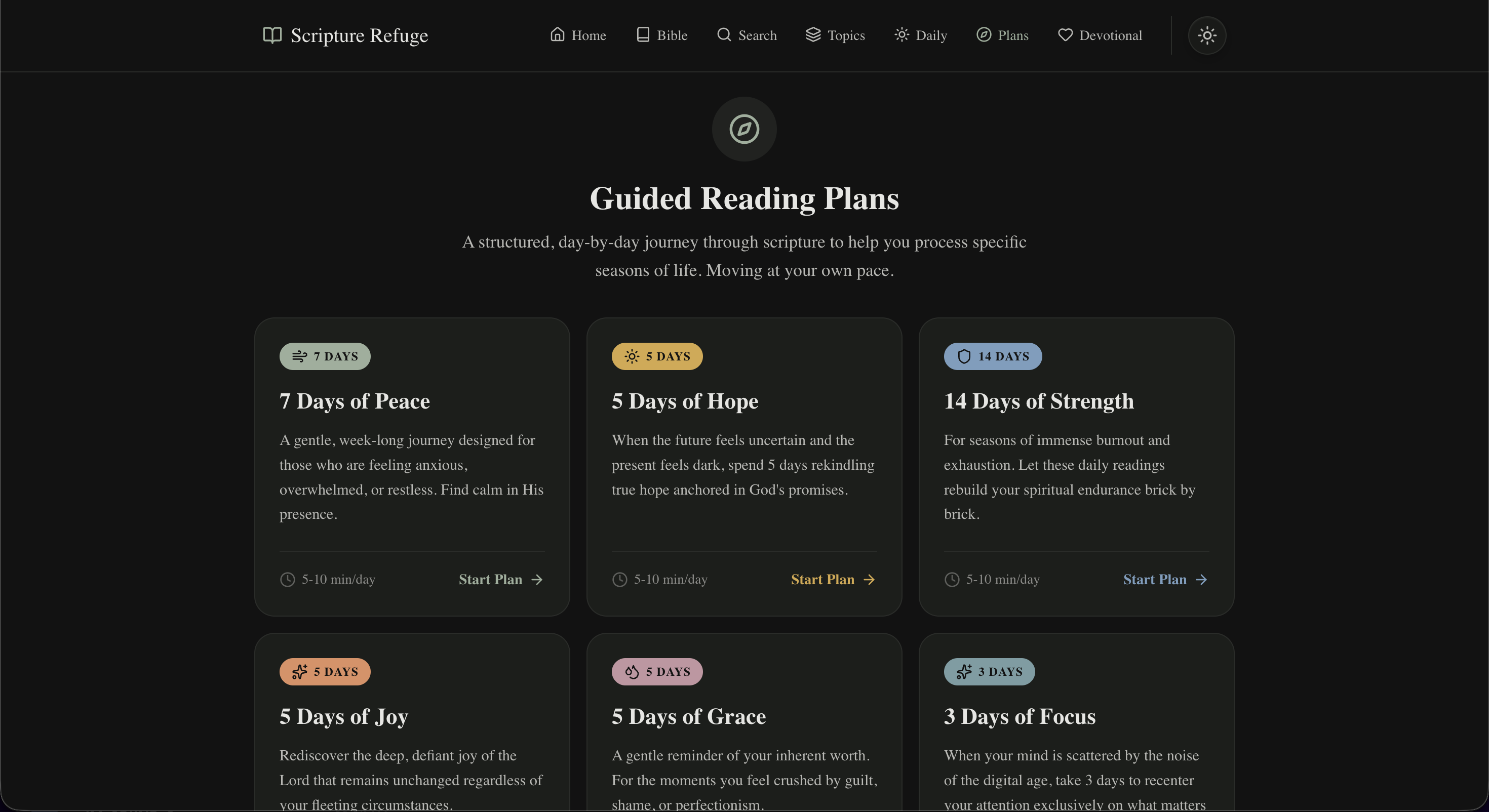 Scripture Refuge - Screenshot 5 showing product features and functionality