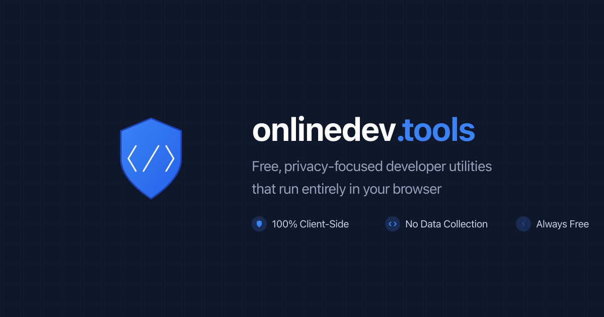 onlinedev.tools, Privacy first dev tools gallery image