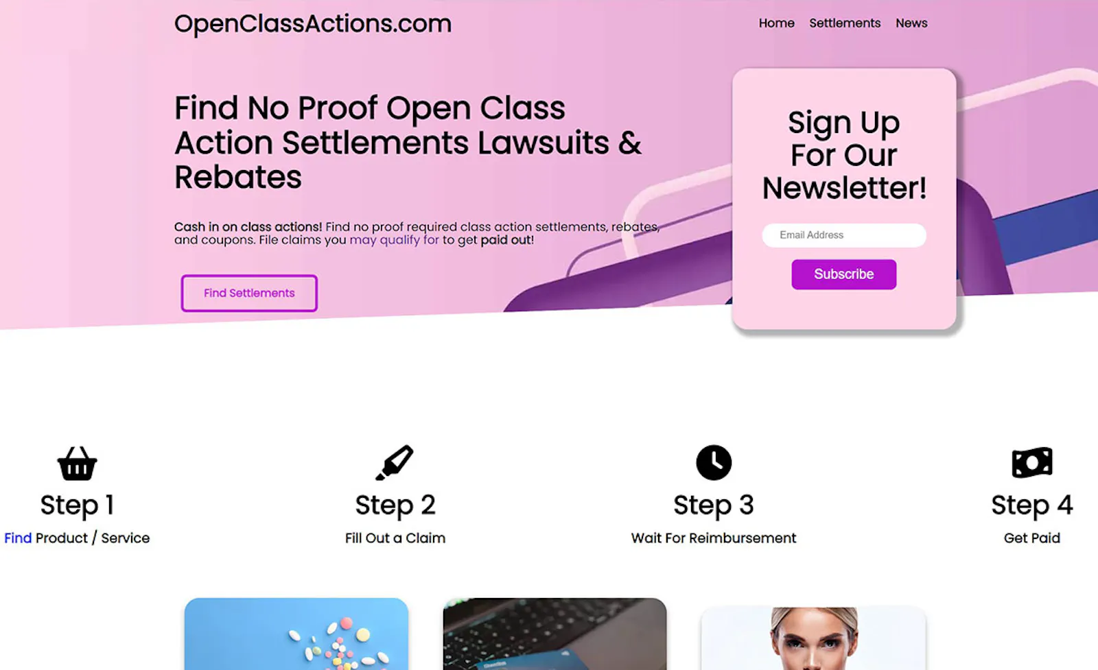 OpenClassActions.com screenshot 1
