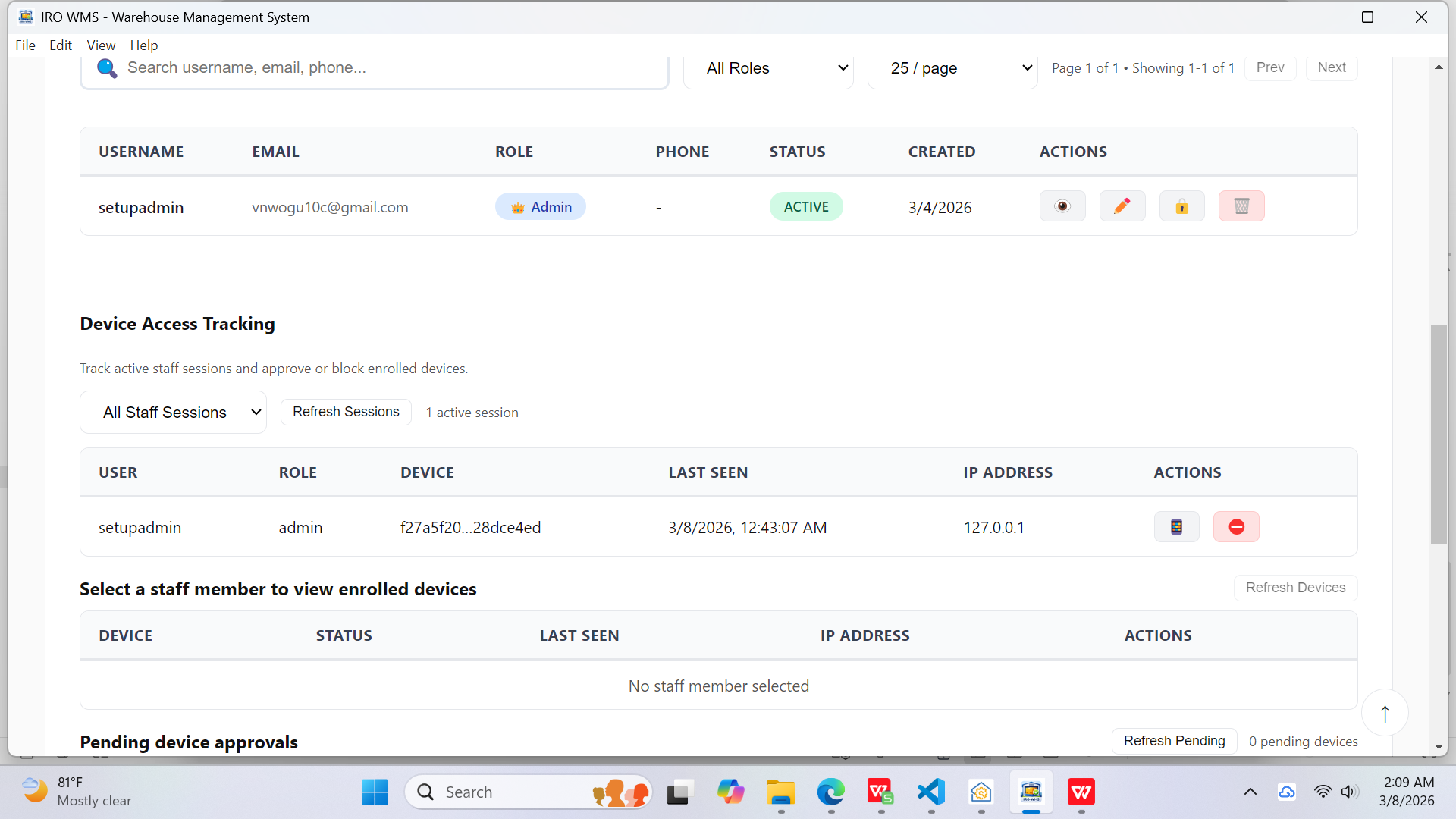 IRO-WMS - Screenshot 5 showing product features and functionality