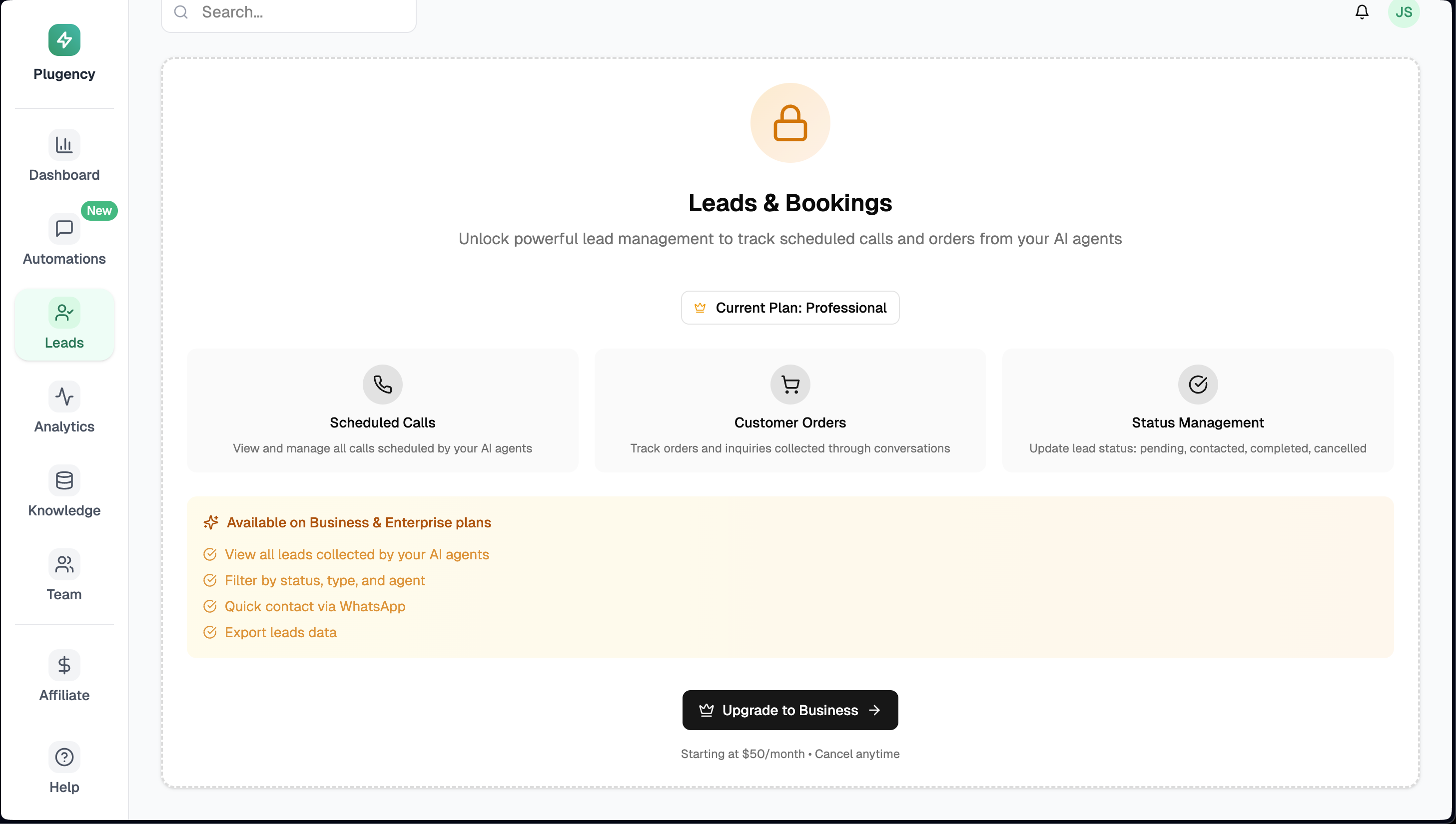 Plugency - Screenshot 3 showing product features and functionality