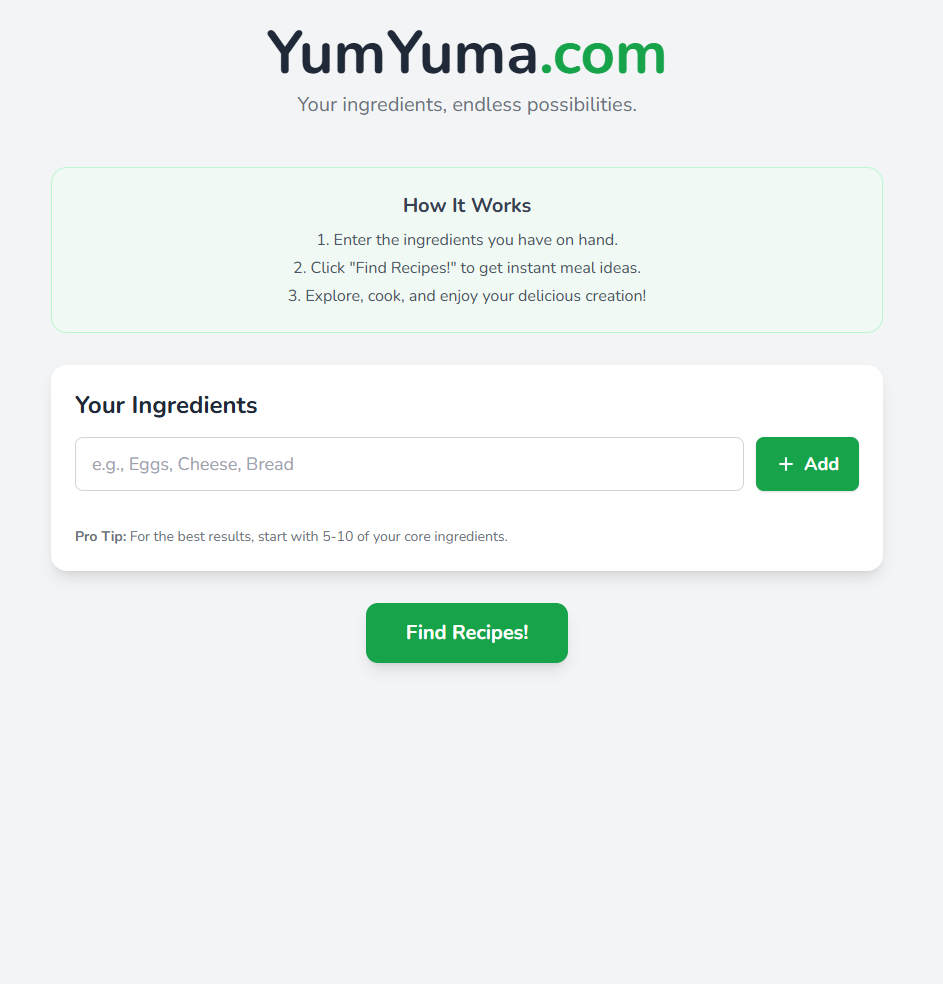 YumYuma – AI Recipe Generator gallery image