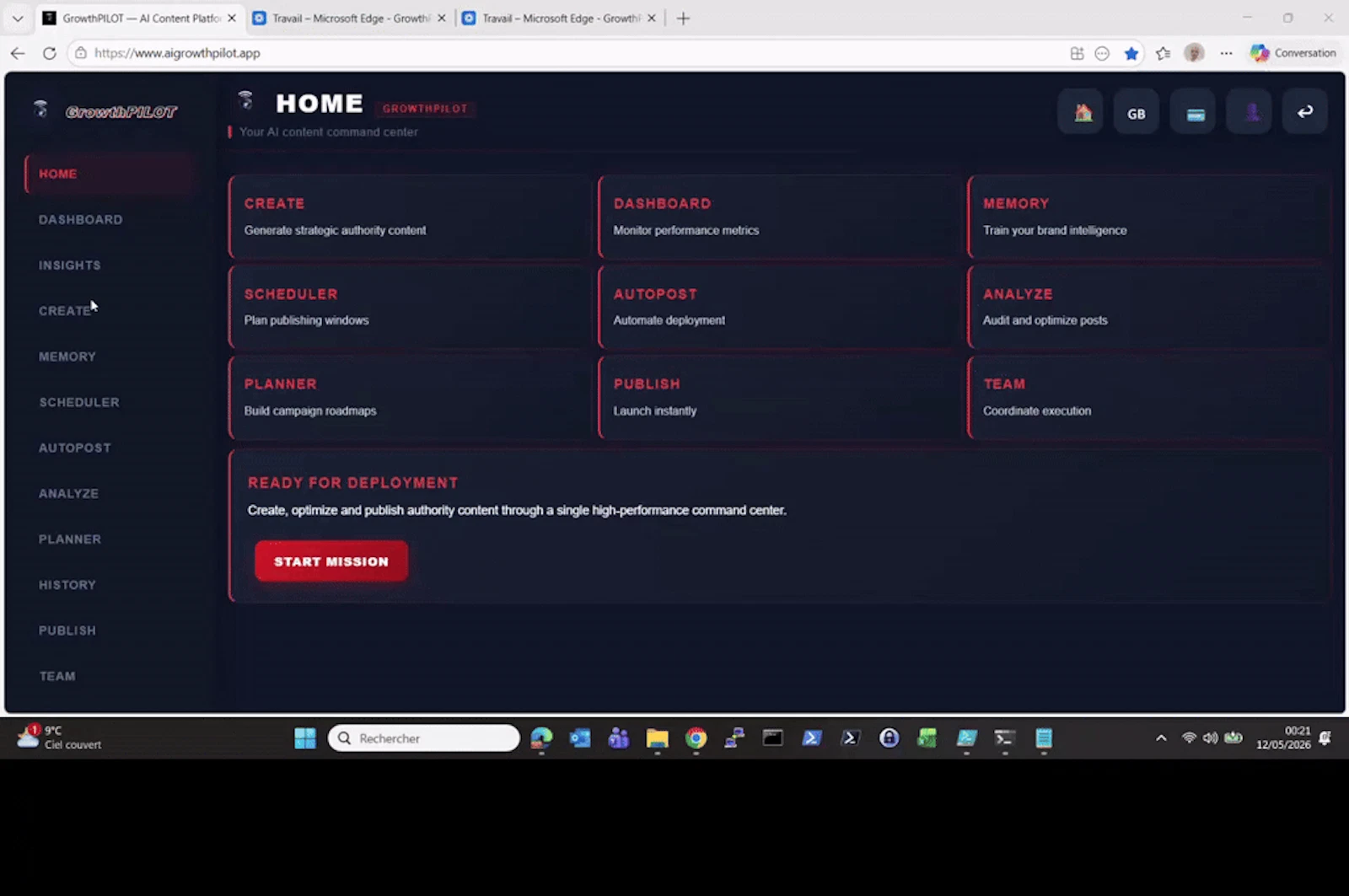 GrowthPILOT screenshot 1 (video preview)
