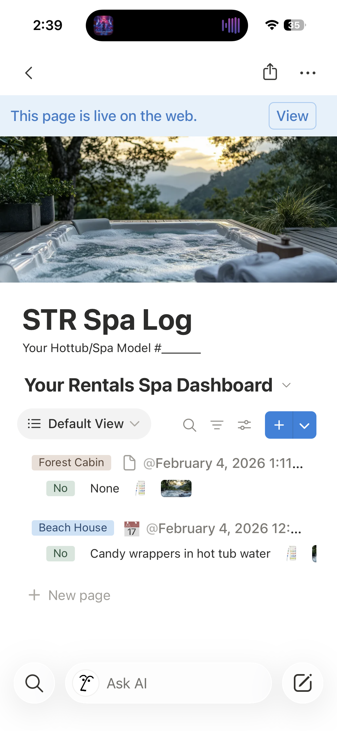 Hot tub tracking for rental owners - Screenshot 5 showing product features and functionality