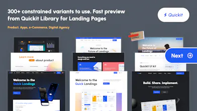 Quickit – Figma Kit for Landing Pages gallery image