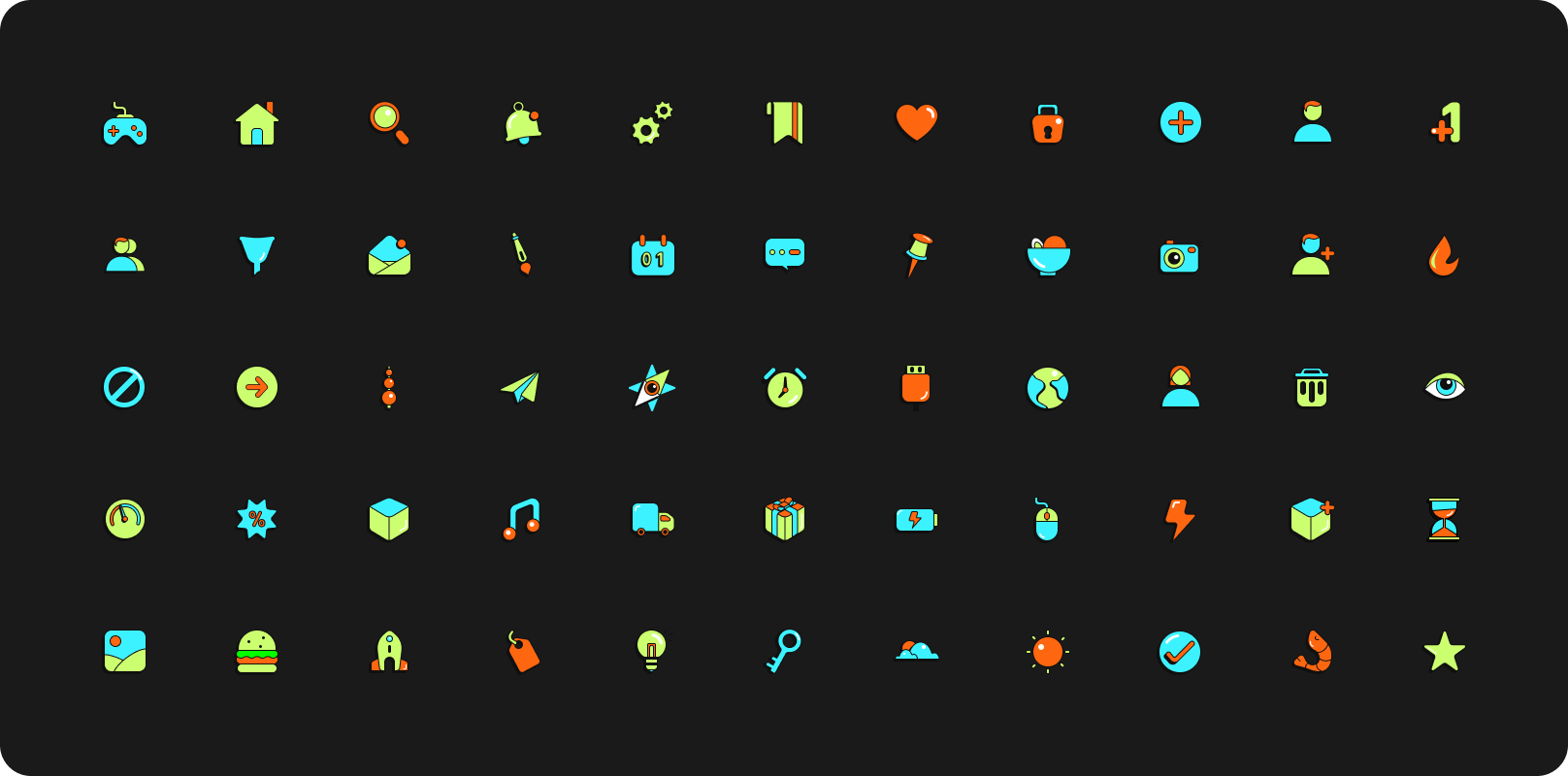 Whimsicons: Neo-Brutalist Icon Set gallery image