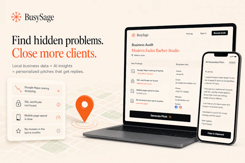 BusySage — Local business leads. screenshot 2
