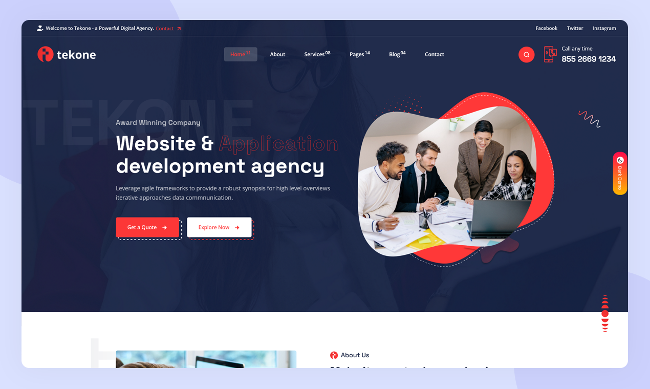 Tekone - It Solutions & Technology WordPress -thema media 4