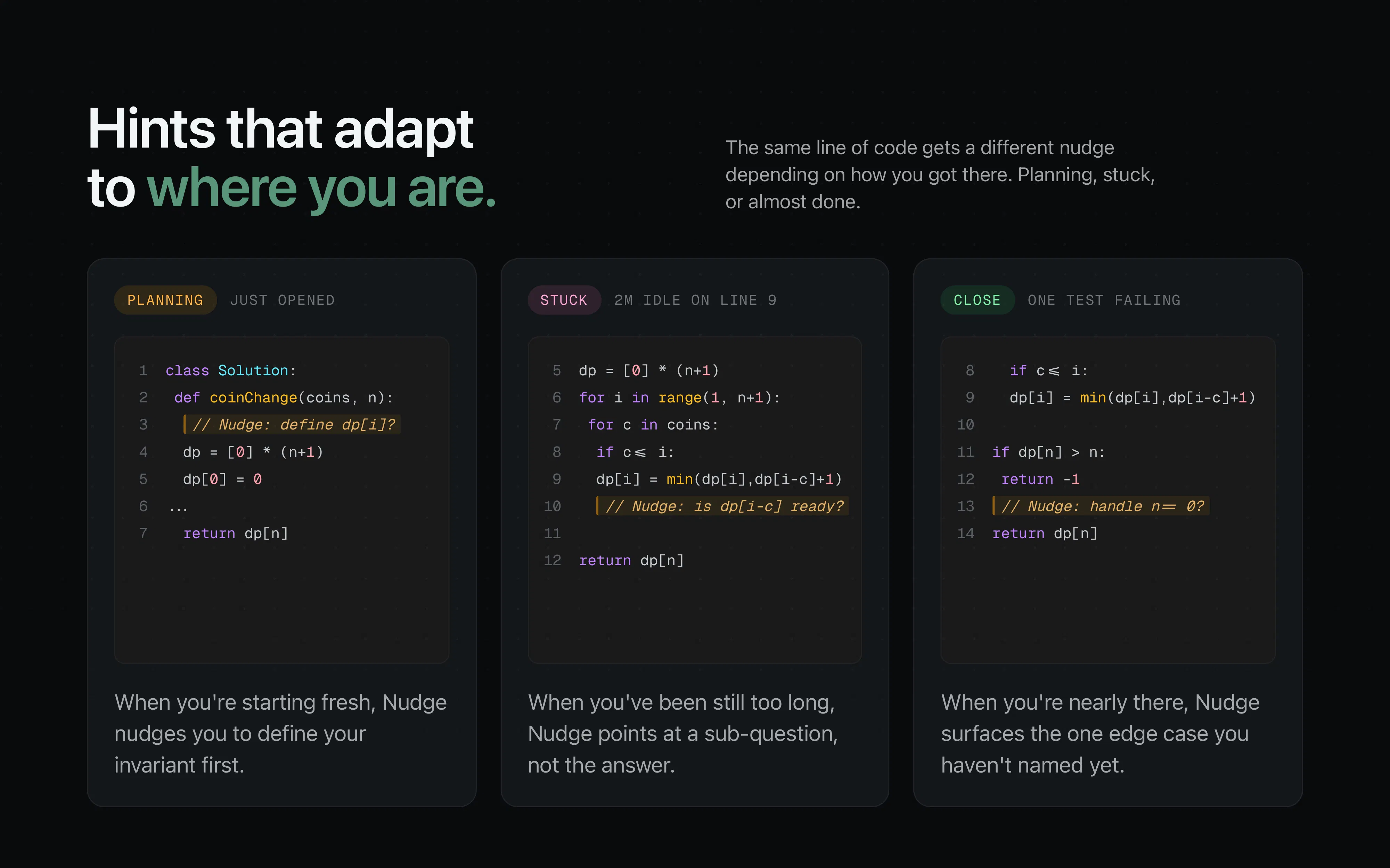 Nudge - AI LeetCode Coach gallery image