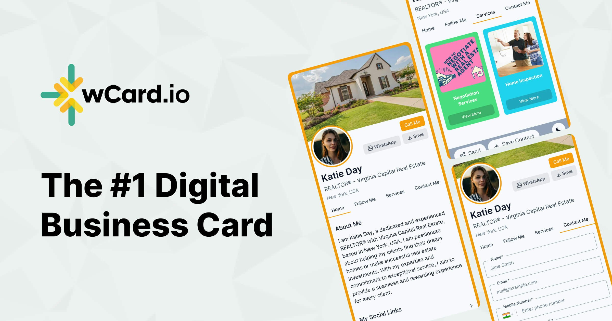 startuptile wCard.io Digital Business Card-The smart and sustainable way to network.