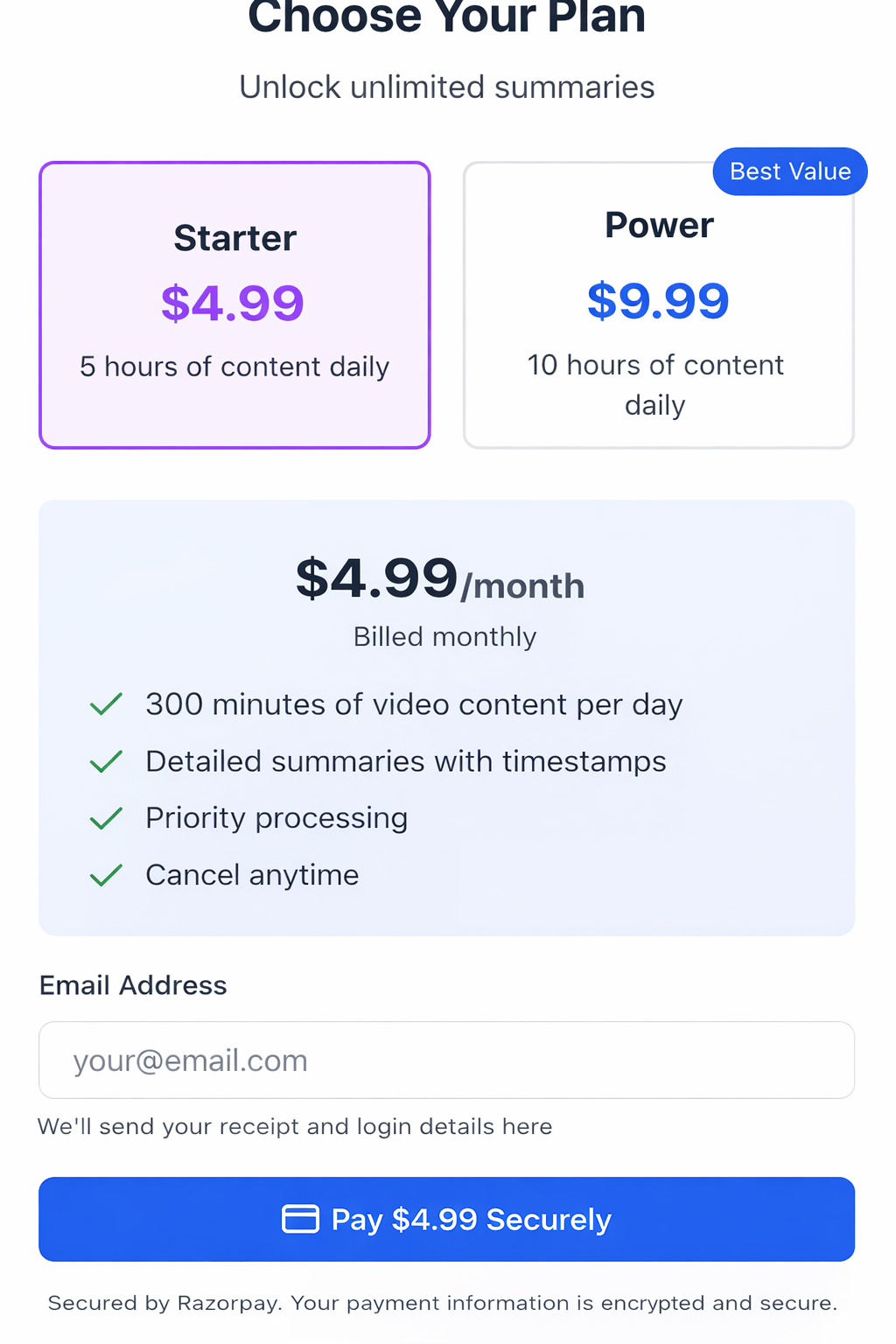 YouTube Summarizer gallery image