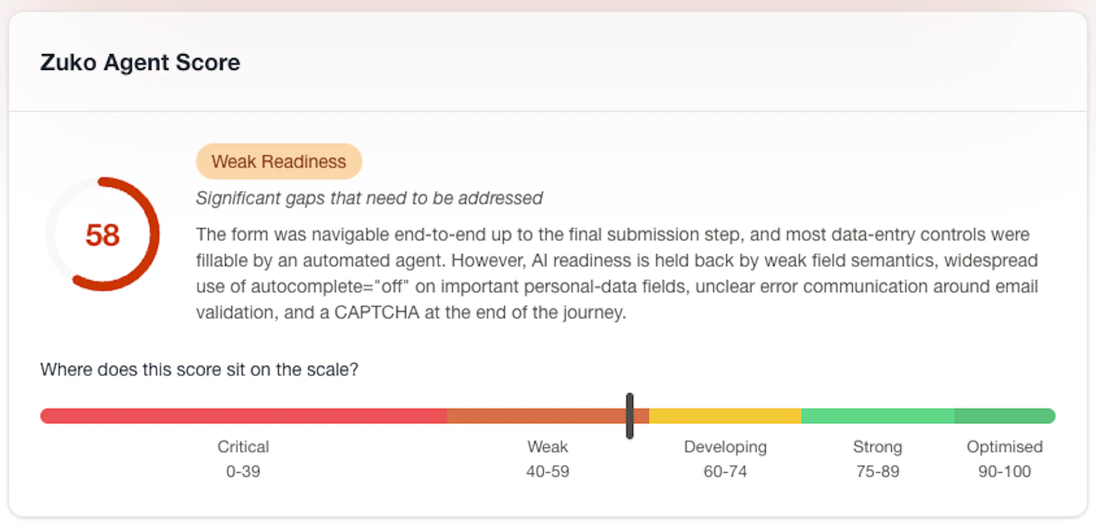 Zuko Agent Score screenshot 2