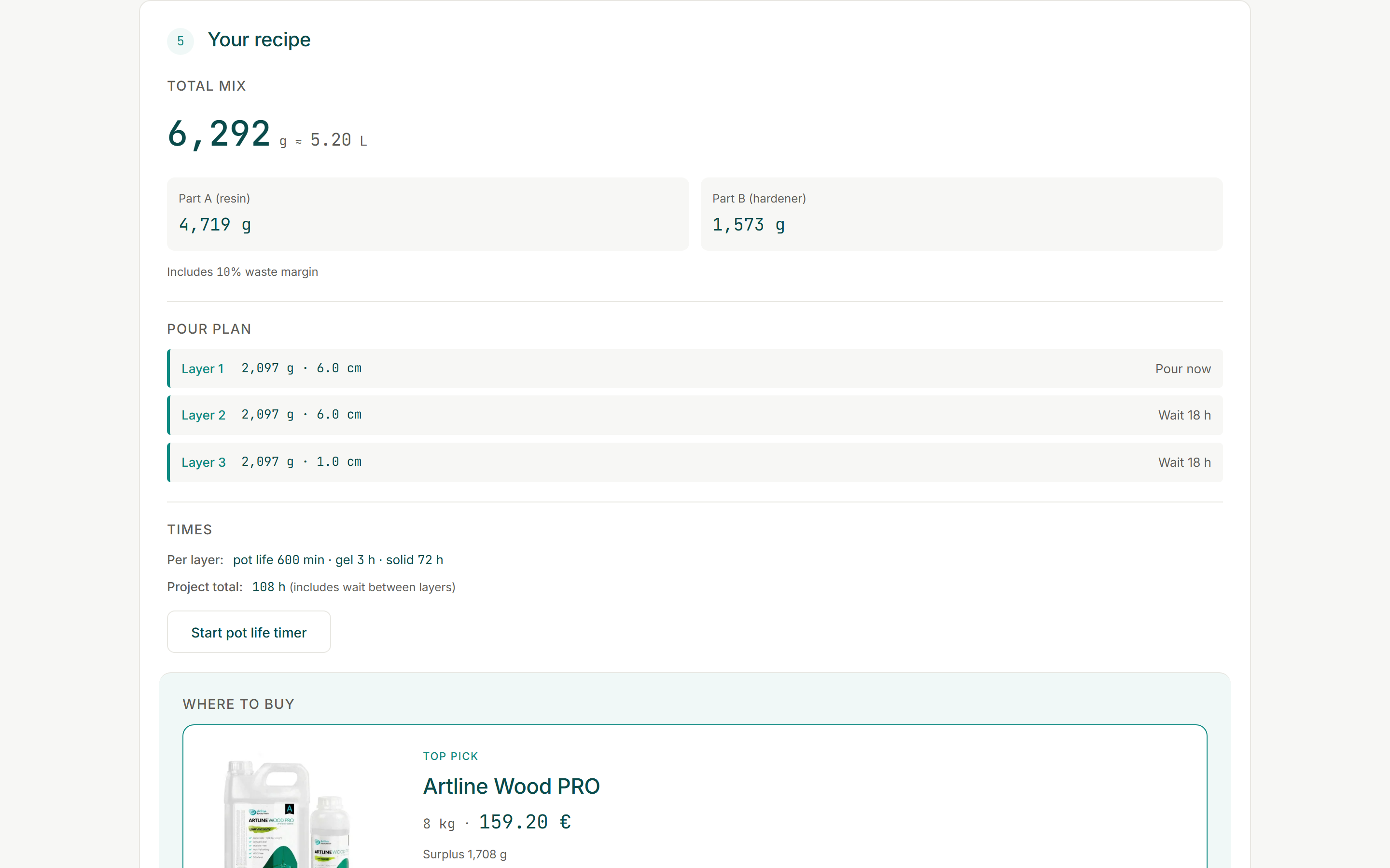 ResinCalc.app gallery image