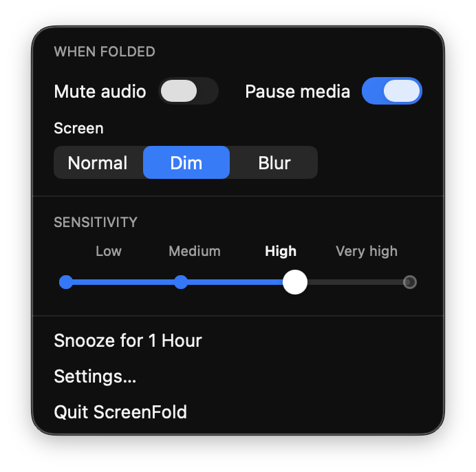 ScreenFold — Dim and mute with your lid media 2