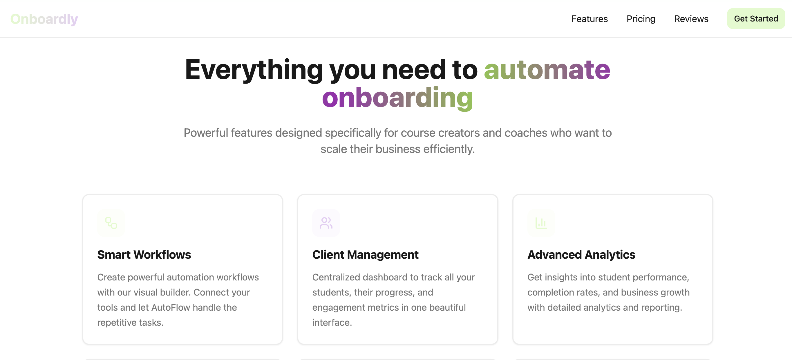 Onboardly - Screenshot 2 showing product features and functionality
