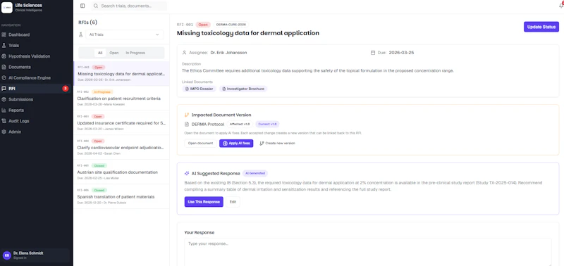 elsai Clinical Protocol Audit Agent screenshot 4