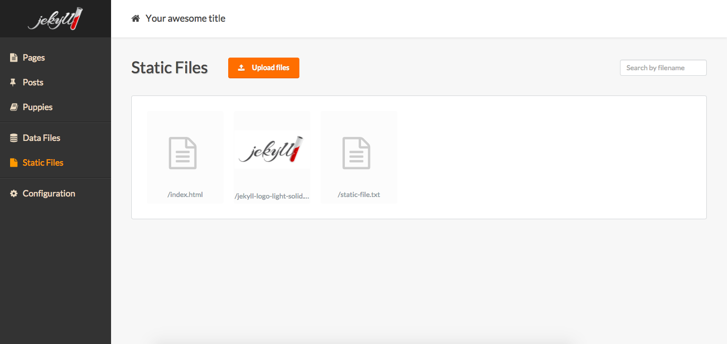 Jekyll Admin gallery image