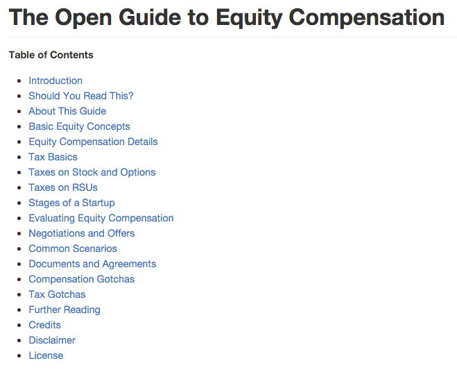 The Open Guide to Equity Compensation gallery image
