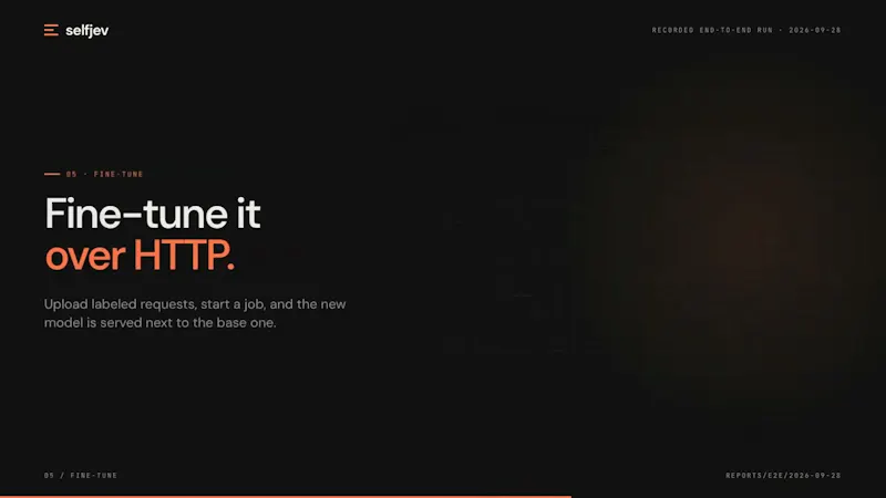 SelfJev screenshot 1 (video preview)