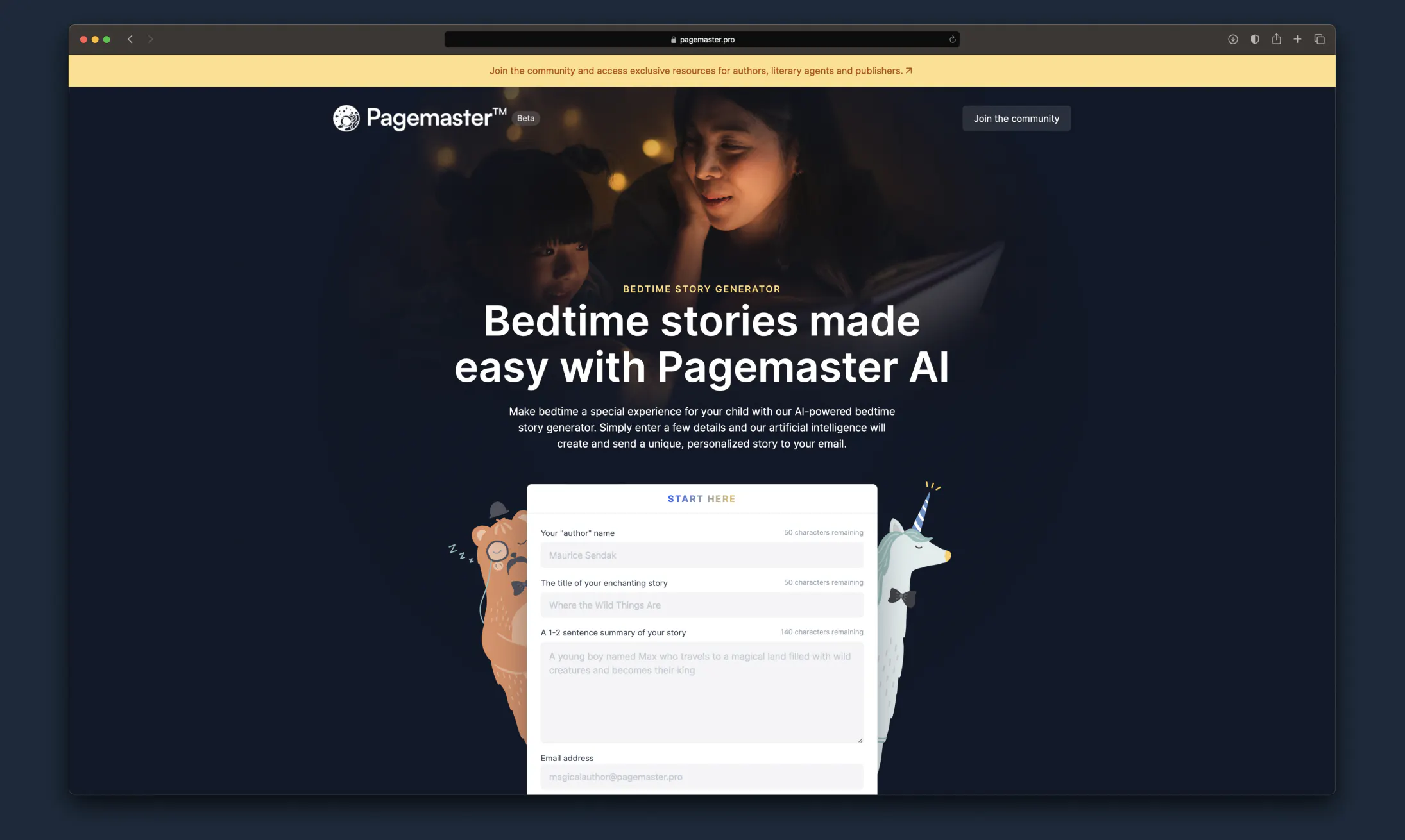 Pagemaster | Bedtime Story Generator gallery image