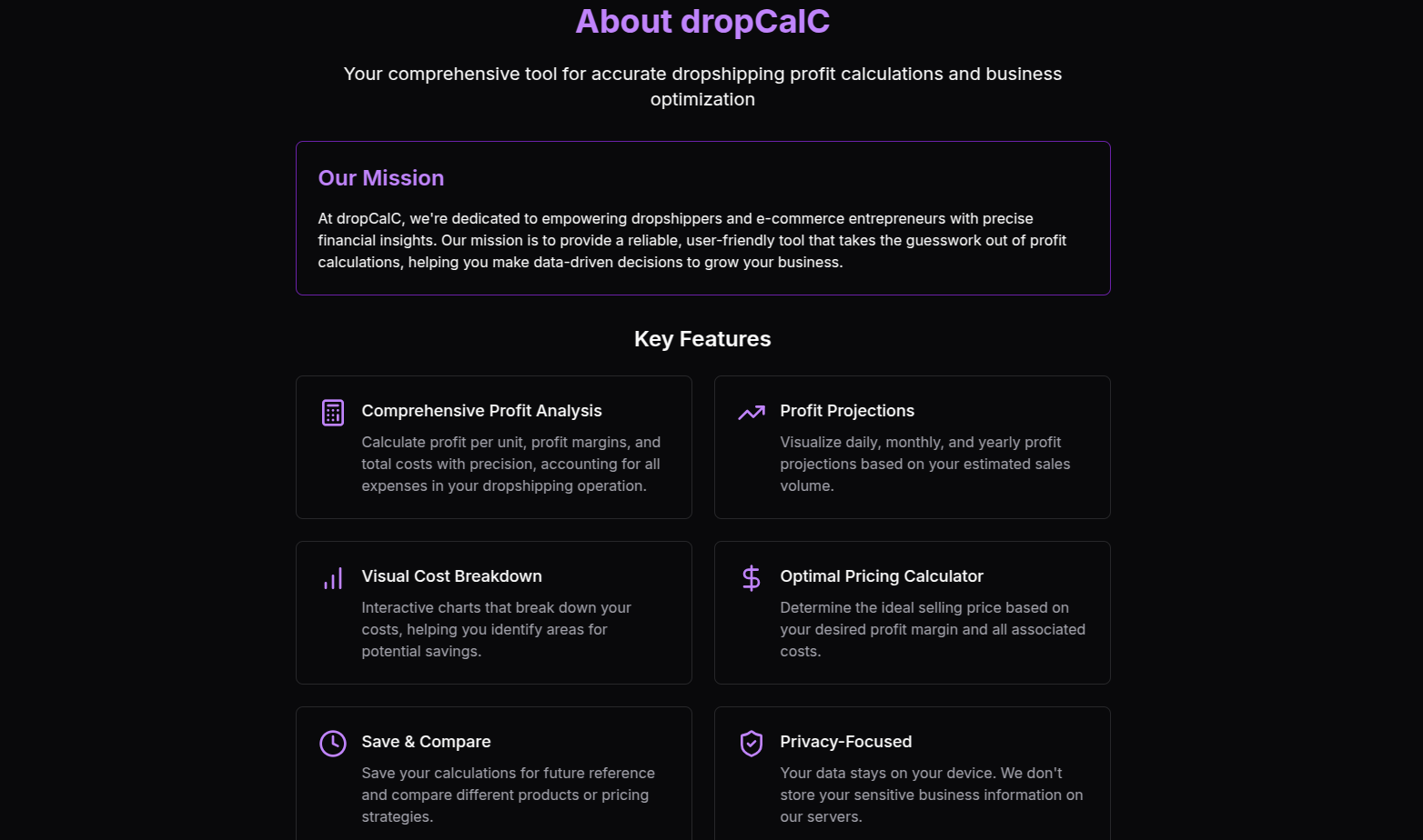 Calculatrice de bénéfices de dropshipping media 7