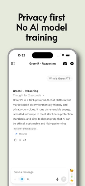 GreenPT for Android - Screenshot 4 showing product features and functionality