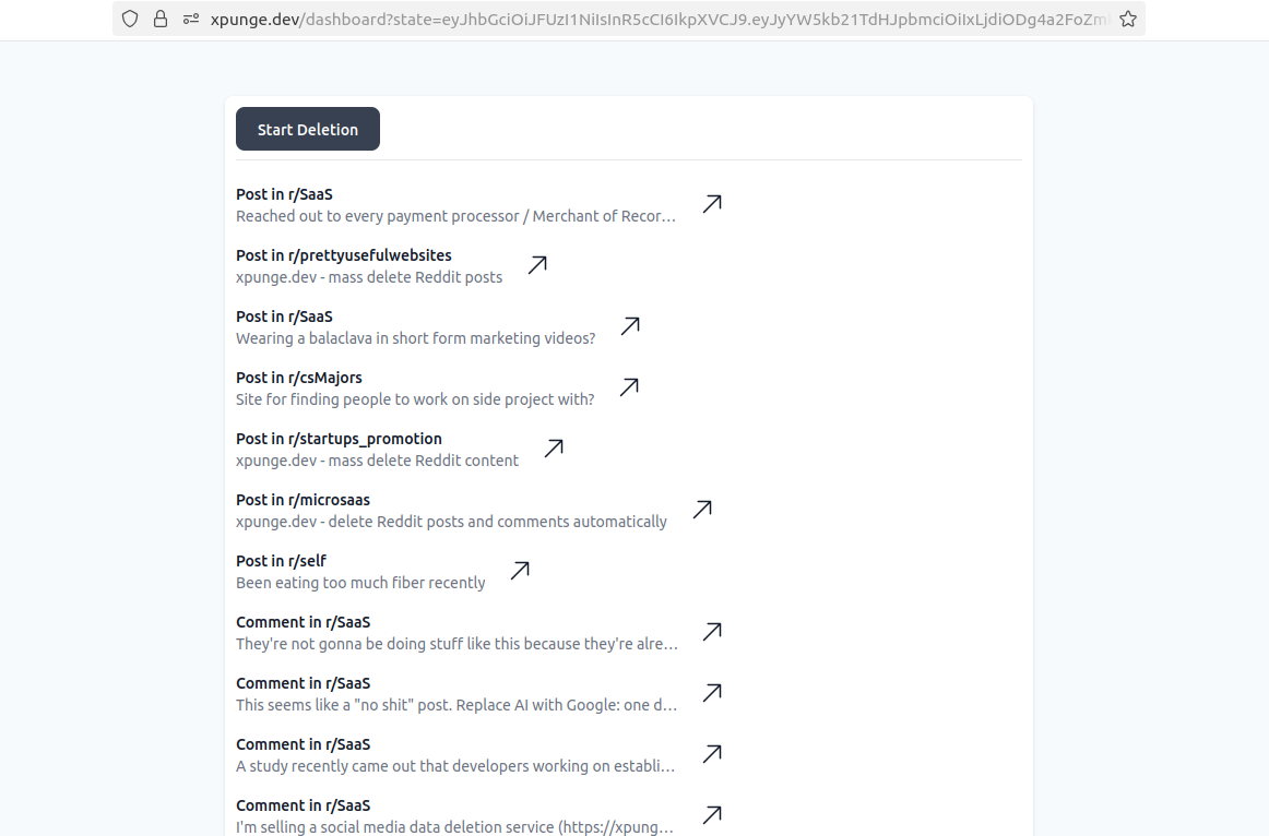 وسائط xpunge.dev - xpunge.dev يحذف محتوى reddit تلقائيًا 3