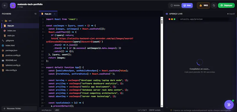Velocity — Créez  Web & Mobile avec l'IA screenshot 14