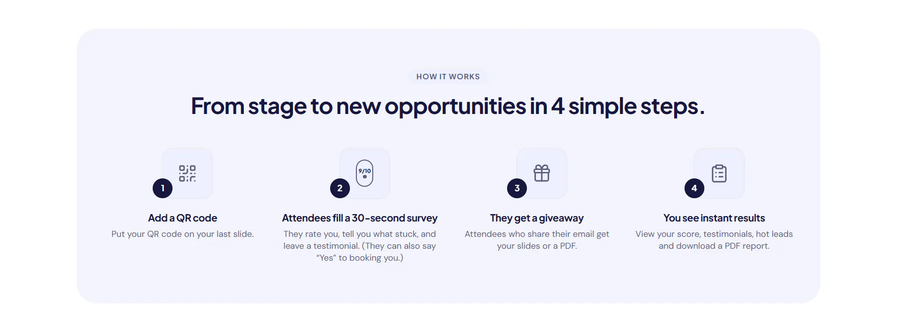 Turn your talks into real opportunities gallery image