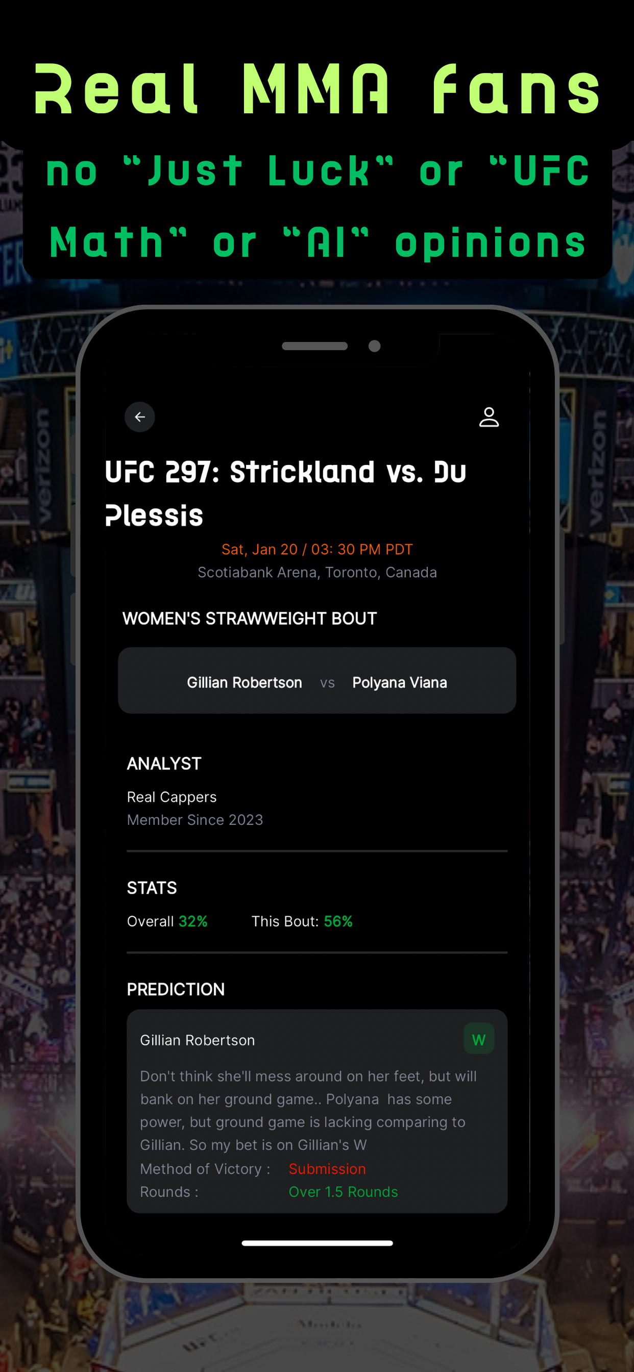 cappers จริง - UFC เลือกการทำนายและการวิเคราะห์การต่อสู้เข้าร่วมฟรี media 5