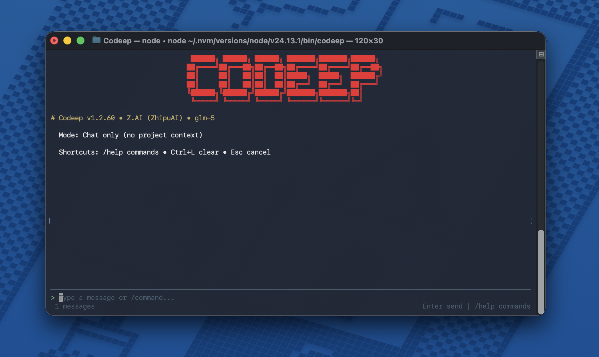 Codeep - Main product screenshot demonstrating key features and user interface