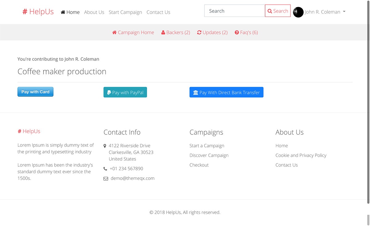 HelpUs – Ultimate Crowdfunding Solution gallery image